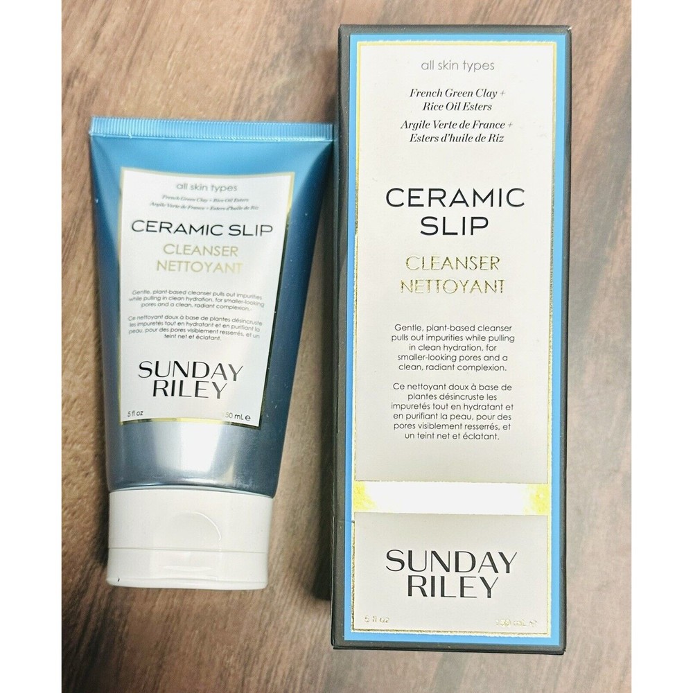 SUNDAY RILEY - Ceramic Slip Clay Cleanser -   Full Size - 5 oz / 150ml - New Box